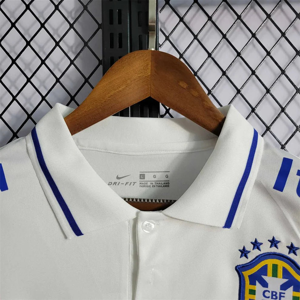 Brazil White Polo Shirt