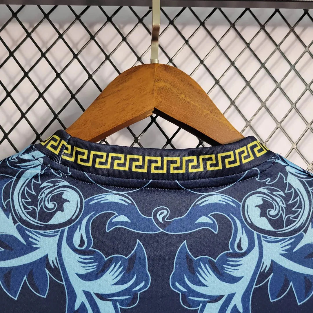Italy Versace 2024 Blue Special Shirt