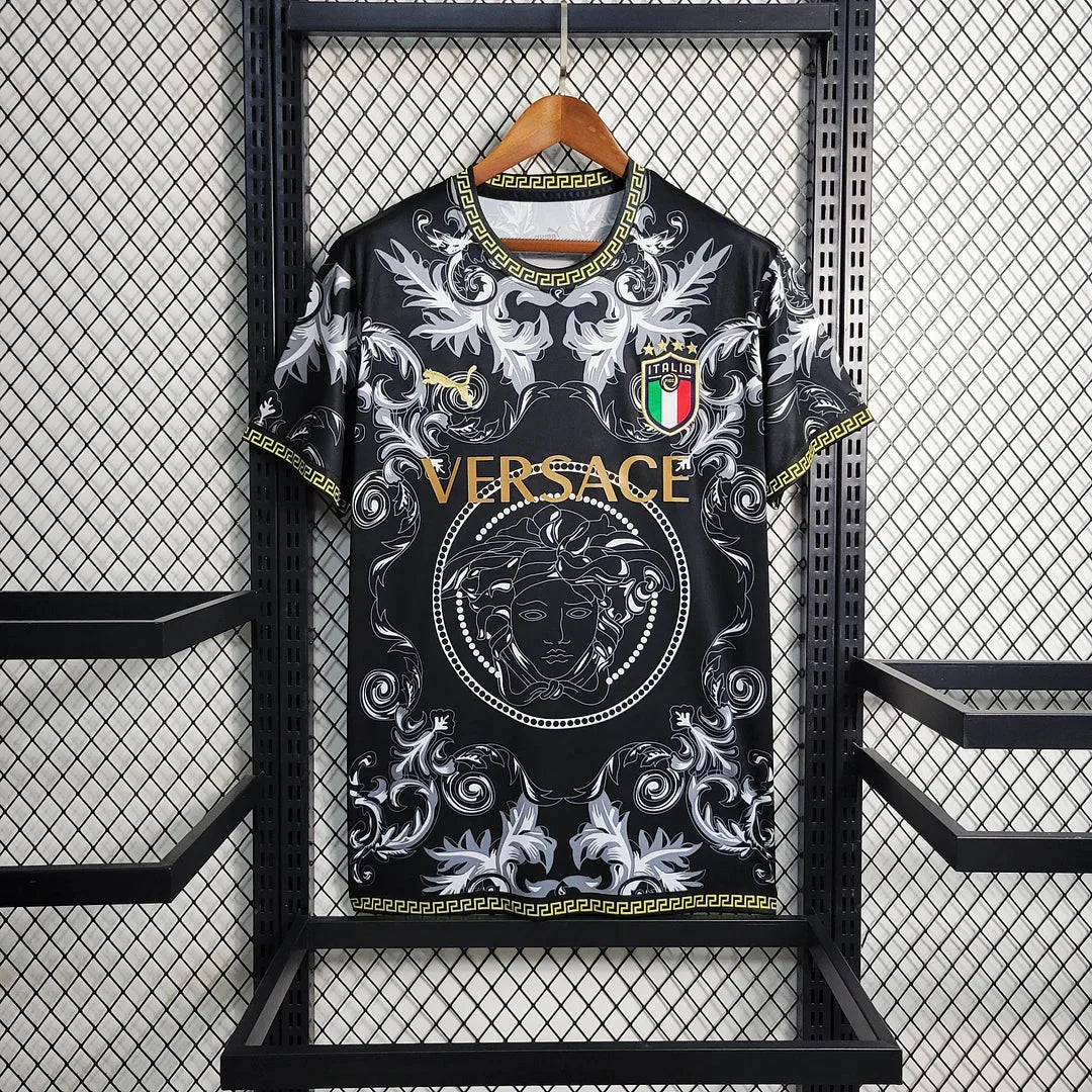 Italy × Versace 2024 Black Special Shirt