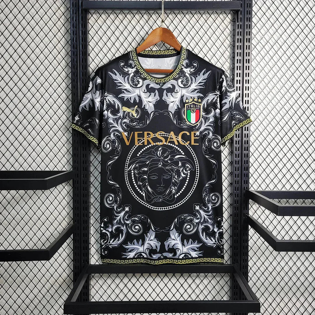 Italy × Versace 2024 Black Special Shirt