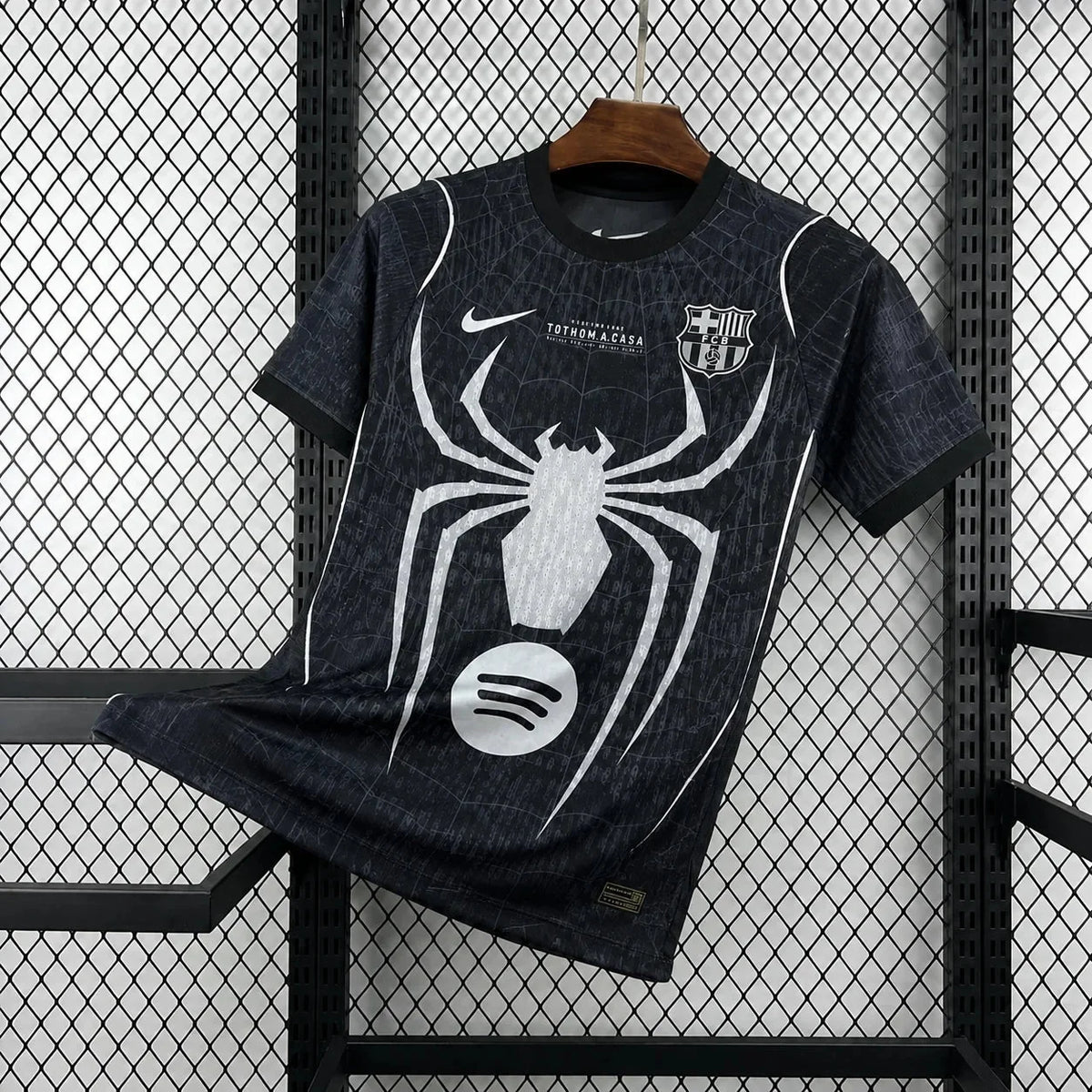 Barcelona 2026 Barcelona X Spiderman Black Shirt